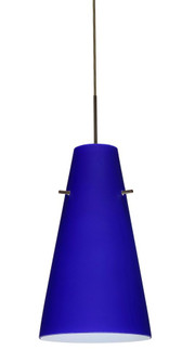 Besa Cierro LED Pendant Cobalt Blue Matte Bronze 1x9W LED, 15Ft. Cord (127|1JT-4124CM-LED-BR-L)