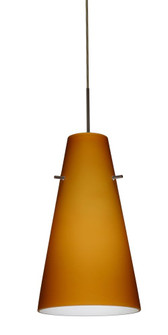 Besa Cierro LED Pendant Amber Matte Bronze 1x9W LED, 15Ft. Cord (127|1JT-412480-LED-BR-L)