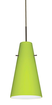 Besa Cierro Pendant Bronze Chartreuse 1x9W LED, 15Ft. Cord (127|1JT-412435-LED-BR-L)