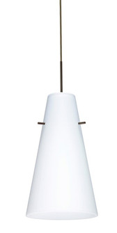 Besa Cierro LED Pendant Opal Matte Bronze 1x9W LED, 15Ft. Cord (127|1JT-412407-LED-BR-L)