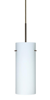 Besa Stilo 10 LED Pendant Opal Matte Bronze 1x9W LED, 15Ft. Cord (127|1JT-412307-LED-BR-L)