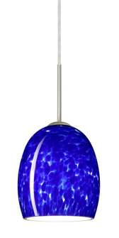 Besa Lucia Pendant Satin Nickel Blue Cloud 1x75W Medium Base, 15Ft. Cord (127|1JT-169786-SN-L)