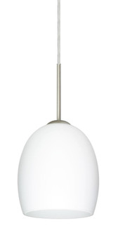 Besa Lucia Pendant Satin Nickel Opal Matte 1x75W Medium Base, 15Ft. Cord (127|1JT-169707-SN-L)