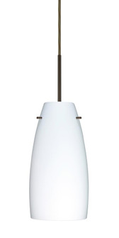 Besa Tao 10 LED Pendant Opal Matte Bronze 1x9W LED, 15Ft. Cord (127|1JT-151207-LED-BR-L)