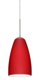 Besa Riva 9 Pendant Satin Nickel Ruby Matte 1x75W Medium Base, 15Ft. Cord (127|1JT-1511RM-SN-L)