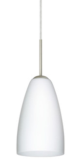 Besa Riva 9 LED Pendant Opal Matte Satin Nickel 1x9W LED, 15Ft. Cord (127|1JT-151107-LED-SN-L)