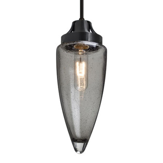 Besa, Sulu Cord Pendant, Smoke Bubble, Black Finish, 1x60W Medium Base, 15Ft. Cord (127|1JC-SULUSM-BK-L)