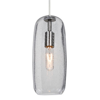 Besa, Pinot 13 Cord Pendant, Clear Bubble, Satin Nickel FInish 1x4W LED Filament (127|1JC-PINOT13CL-EDIL-SN)