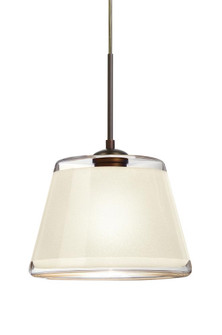 Besa Pendant Pica 9 Bronze White Sand 1x9W LED, 15Ft. Cord (127|1JC-PIC9WH-LED-BR-L)