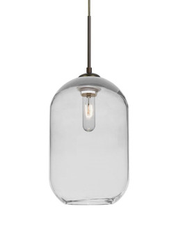 Besa, Omega 12 Cord Pendant, Clear, Bronze Finish, 1x60W Medium Base, 15Ft. Cord (127|1JC-OMEGA12CL-BR-L)