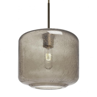 Besa Niles 10 Pendant, Smoke Bubble, Bronze Finish, 1x60W Medium Base T10, 15Ft. Cord (127|1JC-NILES10SM-BR-L)