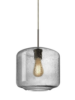 Besa Niles 10 Pendant, Clear Bubble, Bronze Finish, 1x4W LED Filament, 15Ft. Cord (127|1JC-NILES10CL-EDIL-BR-L)