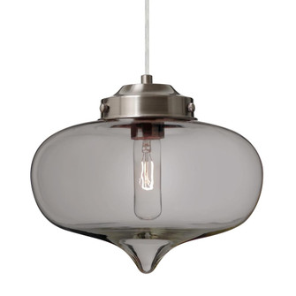 Besa Mira Pendant Satin Nickel Smoke 1x60W T10, 15Ft. Cord (127|1JC-MIRASM-SN-L)