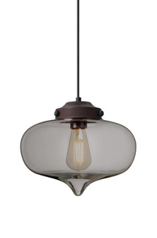 Besa Mira Pendant Bronze Smoke 1x4W LED Filament, 15Ft. Cord (127|1JC-MIRASM-EDIL-BR-L)