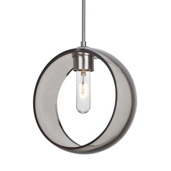 Besa Mana Pendant, Smoke, Satin Nickel Finish, 1x60W Medium Base, 15Ft. Cord (127|1JC-MANASM-SN-NI-L)