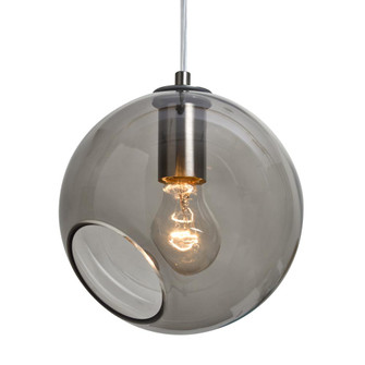 Besa, Maestro 8 Cord Pendant, Smoke, Satin Nickel Finish, 1x60W Medium base, 15Ft Option (127|1JC-MAESTRO8SM-SN-L)