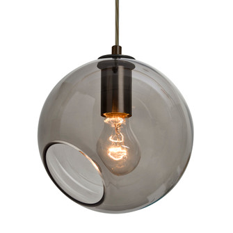 Besa, Maestro 8 Cord Pendant, Smoke, Bronze Finish, 1x5W LED Filament, 15Ft Option (127|1JC-MAESTRO8SM-EDIL-BR-L)
