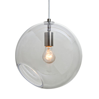 Besa, Maestro 12 Cord Pendant, Clear, Satin Nickel Finish, 1x5W LED Filament, 15Ft Option (127|1JC-MAESTRO12CL-EDIL-SN-L)