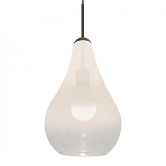 Besa, Leon Cord Pendant for Multiport Canopy, Milky White/Clear, Bronze Finish, 1x9W (127|1JC-LEONWC-LED-BR-L)