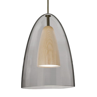 Besa, Dano Cord Pendant, Smoke/Natural, Bronze Finish, 1x9W LED, 15Ft. Cord (127|1JC-DANOSMNA-LED-BR-L)