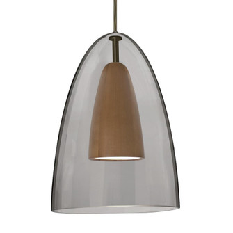 Besa, Dano Cord Pendant, Smoke/Medium, Bronze Finish, 1x9W LED, 15Ft. Cord (127|1JC-DANOSMMD-LED-BR-L)