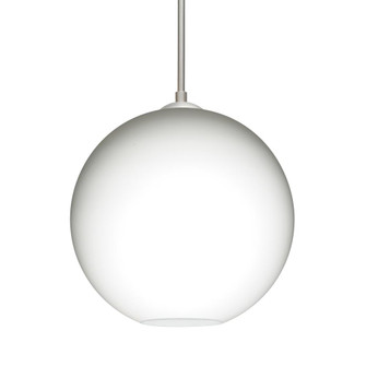 Besa Coco 8 Pendant, Opal Matte, Satin Nickel Finish, 1x60W Medium Base, 15Ft. Cord (127|1JC-COCO807-SN-L)