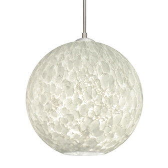 Besa Coco 12 Pendant, Carrera, Satin Nickel Finish, 1x9W LED, 15Ft. Cord (127|1JC-COCO1219-LED-SN-L)