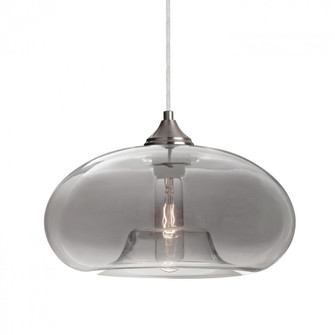 Besa Pendant Bana Satin Nickel Smoke 1x60W Medium Base, 15Ft. Cord (127|1JC-BANASM-SN-L)