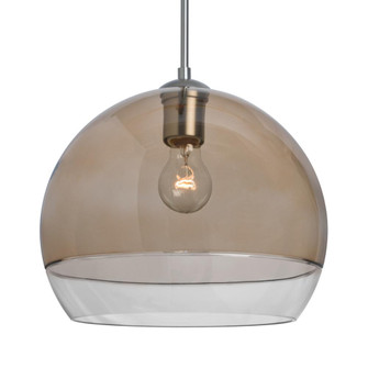 Besa, Ally 12 Cord Pendant, Smoke/Clear, Satin Nickel Finish, 1x60W Medium Base, 15Ft. Cord (127|1JC-ALLY12SM-SN-L)
