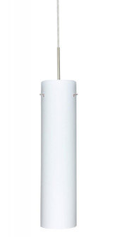 Besa Stilo 16 LED Pendant Opal Matte Satin Nickel 1x9W LED, 15Ft. Cord (127|1JC-722407-LED-SN-L)