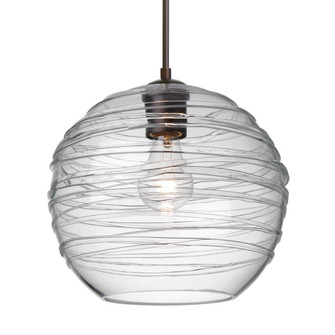 Besa Wave 10 Pendant Bronze Clear 1x60W Medium Base, 15Ft. Cord (127|1JC-462761-BR-L)