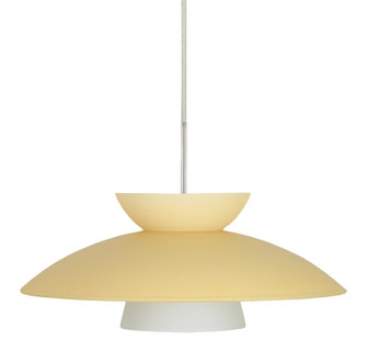 Besa Trilo 15 Pendant Champagne Satin Nickel 1x9W LED, 15Ft. Cord (127|1JC-451397-LED-SN-L)