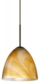 Besa Vila LED Pendant Honey Bronze 1x9W LED, 15Ft. Cord (127|1JC-4470HN-LED-BR-L)