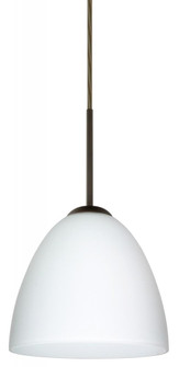 Besa Vila LED Pendant Opal Matte Bronze 1x9W LED, 15Ft. Cord (127|1JC-447007-LED-BR-L)