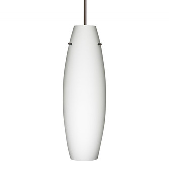 Besa Suzi 18 Pendant Opal Matte Bronze 1x11W LED, 15Ft. Cord (127|1JC-412707-LED-BR-L)