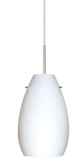 Besa Pera 9 Pendant Satin Nickel Opal Matte 1x100W Medium Base, 15Ft. Cord (127|1JC-412607-SN-L)