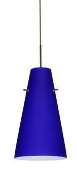 Besa Cierro LED Pendant Cobalt Blue Matte Bronze 1x9W LED, 15Ft. Cord (127|1JC-4124CM-LED-BR-L)