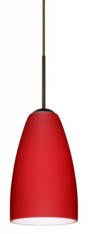 Besa Riva 9 LED Pendant Ruby Matte Bronze 1x9W LED, 15Ft. Cord (127|1JC-1511RM-LED-BR-L)