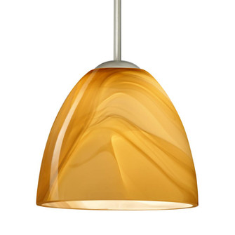 Besa Sasha LED Pendant Honey Satin Nickel 1x9W LED, 15Ft. Cord (127|1BT-7572HN-LED-SN-L)