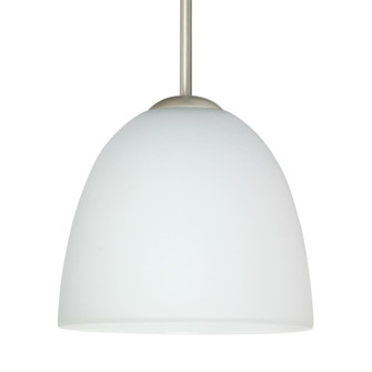 Besa Sasha Pendant Satin Nickel Opal Matte 1x50W B10 Med, 15Ft. Cord (127|1BT-757207-MED-SN-L)