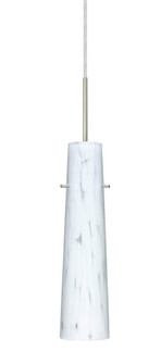 Besa Camino Pendant Satin Nickel Carrera 1x5W LED, 15Ft. Cord (127|1BT-567419-LED-SN-L)