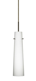 Besa Camino Pendant Bronze Opal Matte 1x5W LED, 15Ft. Cord (127|1BT-567407-LED-BR-L)