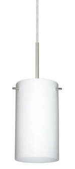 Besa Stilo 7 LED Pendant Opal Matte Satin Nickel 1x9W LED, 15Ft. Cord (127|1BT-440407-LED-SN-L)