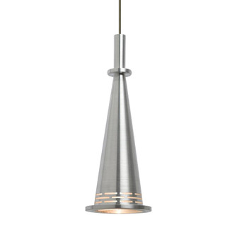 Besa, Prince Cord Pendant For Multiport Canopy, Satin Nickel Cone, Bronze Finish, 1x9W LED (127|X-PRINCECNSN-LED-BR)