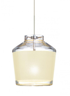 Besa Pendant Pica 6 Satin Nickel Creme Sand 1x5W LED (127|XP-PIC6CR-LED-SN)