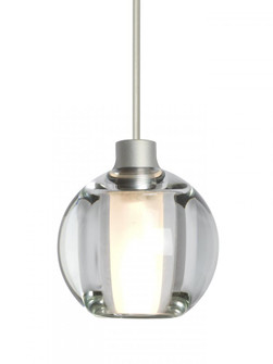 Besa, Boca 5 Cord Pendant, Clear, Satin Nickel Finish, 1x3W LED (127|XP-BOCA5CL-LED-SN)