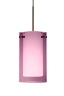 Besa Pendant Pahu 4 Bronze Transparent Amethyst/Opal 1x5W LED (127|XP-A44007-LED-BR)
