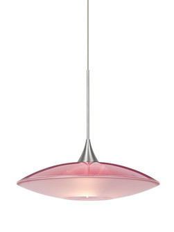 Besa Pendant Spazio Satin Nickel Red/Frost 1x5W LED (127|XP-6294RD-LED-SN)
