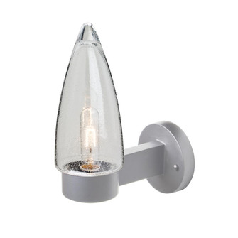 Sulu Outdoor Sconce, Clear Bubble, Silver Finish, 1x60W Medium Base (127|SULUCL-WALL-SL)