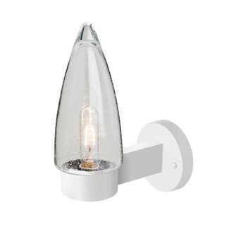 Sulu Outdoor Sconce, Clear Bubble, White Finish, 1x5W LED Filament (127|SULUCL-WALL-EDIL-WH)